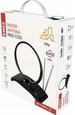 Kambarinė FM/DAB/DVB-T/T2 antena su stiprintuvu ir LTE/5G filtru J0701 EMOS