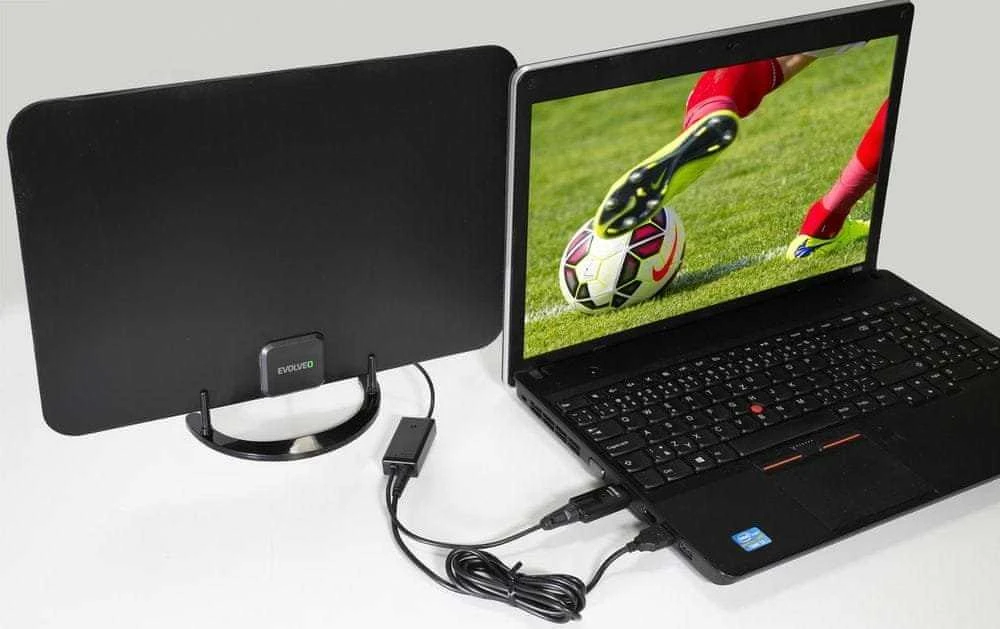 EVOLVEO Xany 2A, 230/5V, aktyvi patalpų antena FM/DAB+/DVB-T2, LTE, 4G, 5G filtras