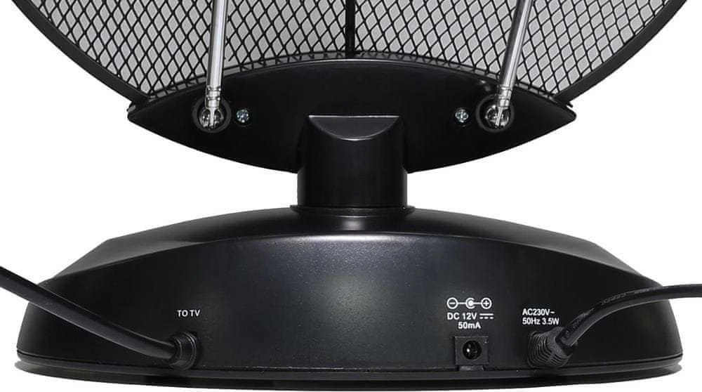 EVOLVEO Xany 4, 230/12V, aktyvi patalpų antena FM/DAB+/DVB-T2, LTE, 4G, 5G filtras