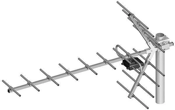 Lauko TV antena kryptinė tv antena 21-60 "yaga" 16 elementų be simetrizerio temos