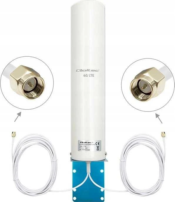 Qoltec Antena 4G LTE DUAL | 12dBi | įvairiakryptis | lauke
