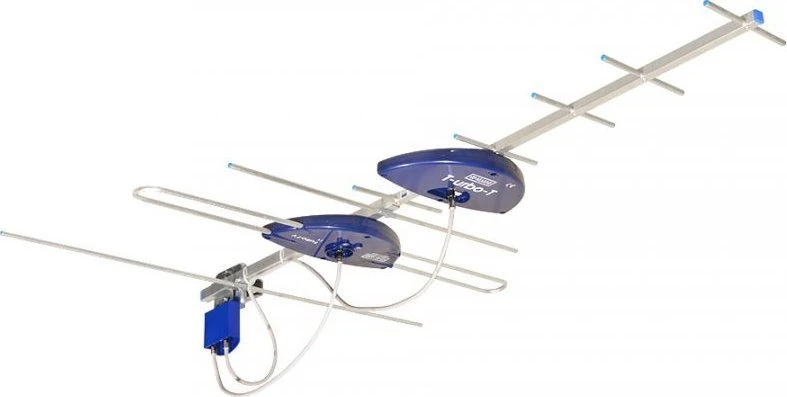 Spacetronik Telmor T-urbo-T COMBO SMART antenos atsarginė kopija COMBO UHF ir VHF DVB-T, T-urbo-T COMBO SMART, paprastai UHF 4,5 dBi, paprastai VHF 8-10 dBi