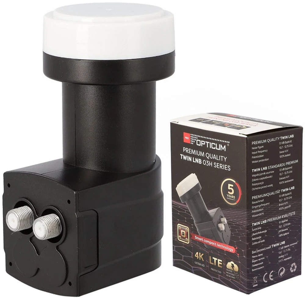 Opticum Twin LNB keitiklis su dviem jungtimis