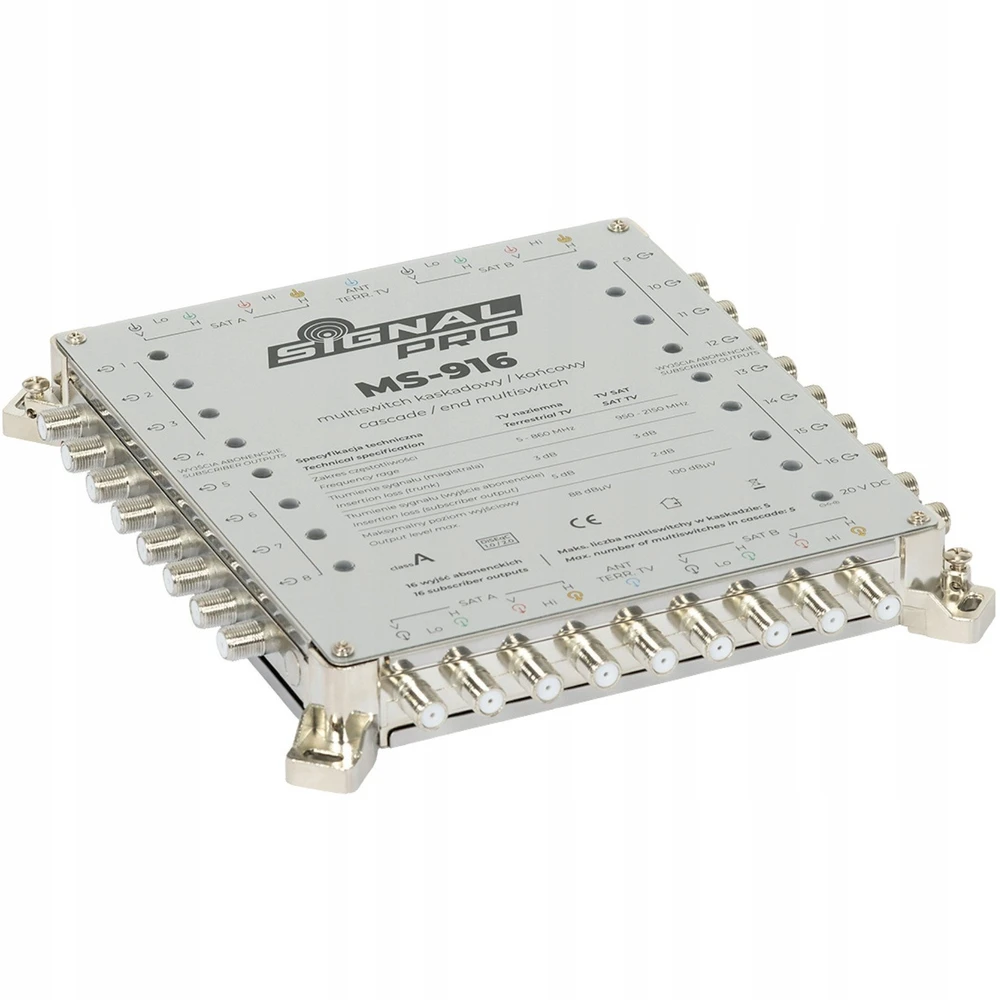 MULTISWITCH PRZELOTOWY MS-916 9 WEJŚĆ / 16 WYJŚĆ SIGNAL PRO
