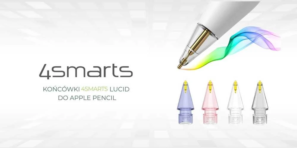 „4smarts Lucid“ rašiklio antgaliai, skirti „Apple“ rašikliui, 1-os kartos / 2-os kartos / USB-C / „Pro 4vnt“ daugiaspalviai