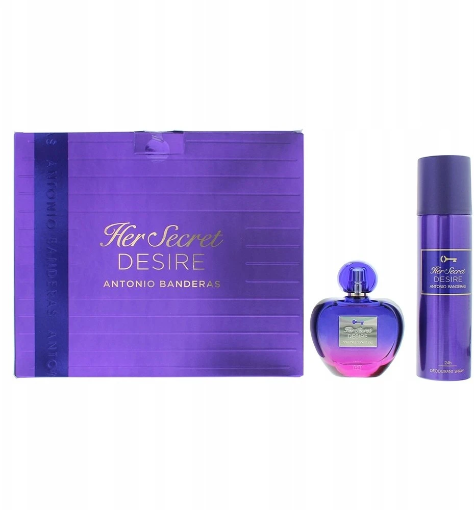 Antonio Banderas Her Secret Desire rinkinys moterims (EDT, 80 ml + purškiamas dezodorantas, 150 ml)