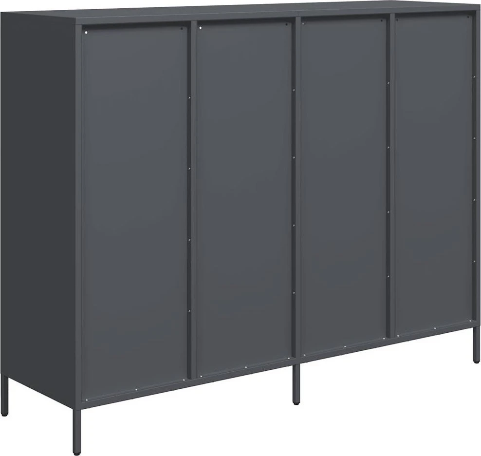 Šoninė spintelė, antracito, 135x39x103,5cm, plienas