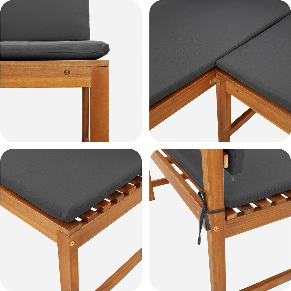 Sofa Sodo Kėdė Ruda 140 x 100 x 91cm Akacijos medienos masyvas