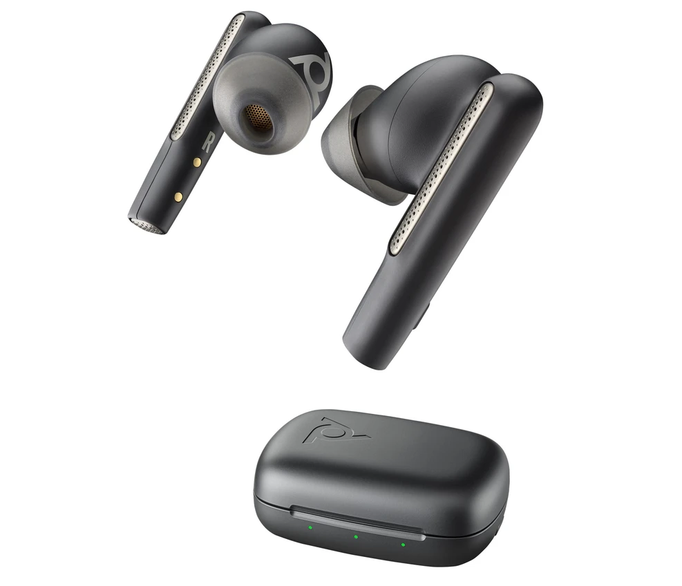 Ausinės Poly Voyager Free 60 Ausinių rinkinys Bezprzewodowy Douszny Biuro/centrum telefoniczne Bluetooth Juodas