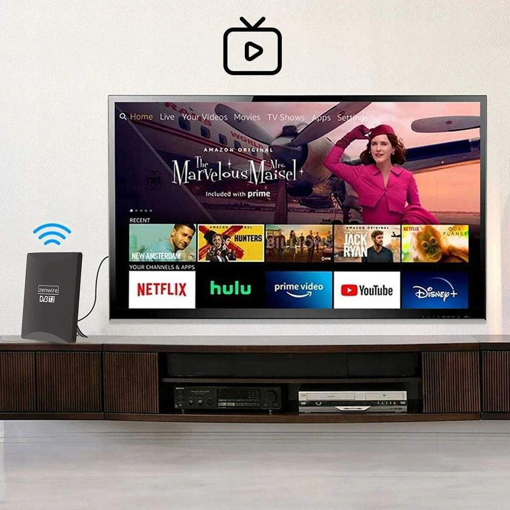 Antena RTV Zenwire Antena televizijai TV antžeminei DVB-T2 HEVC 2in1 lauko vidinė 4K Zenwire HDAT80