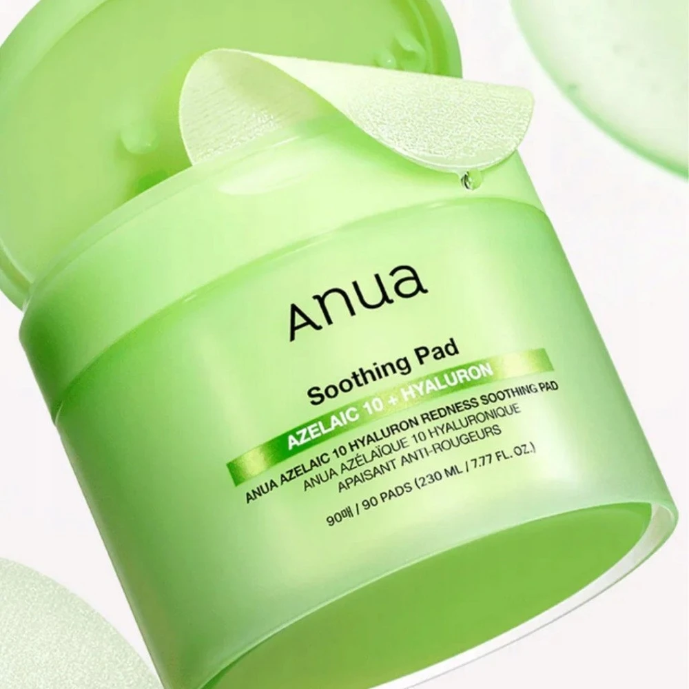 Anua Anua, Azelaic Acid 10, Azelaic Acid 10 + Hyaluron, Soothing Anti-Redness, Peel-Off Pads, 90 pcs For Women