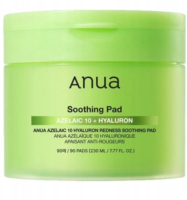 Anua Anua, Azelaic Acid 10, Azelaic Acid 10 + Hyaluron, Soothing Anti-Redness, Peel-Off Pads, 90 pcs For Women