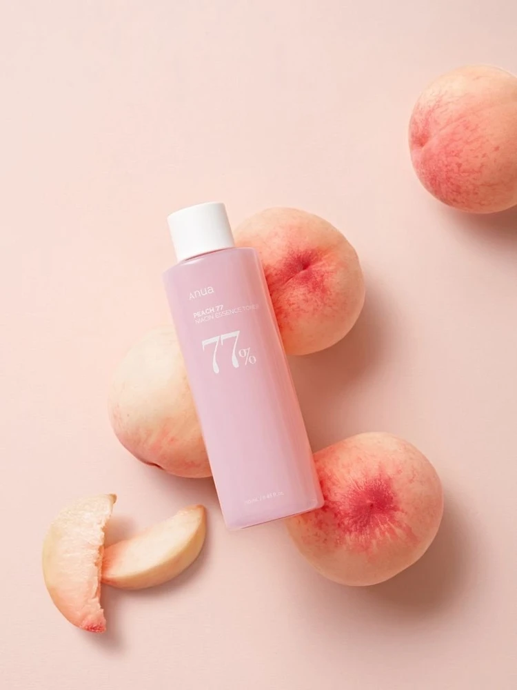 Anua Peach 77 Niacin Essence Toner Veido tonikas su persikų ekstraktu ir niacinamidu, 250 ml