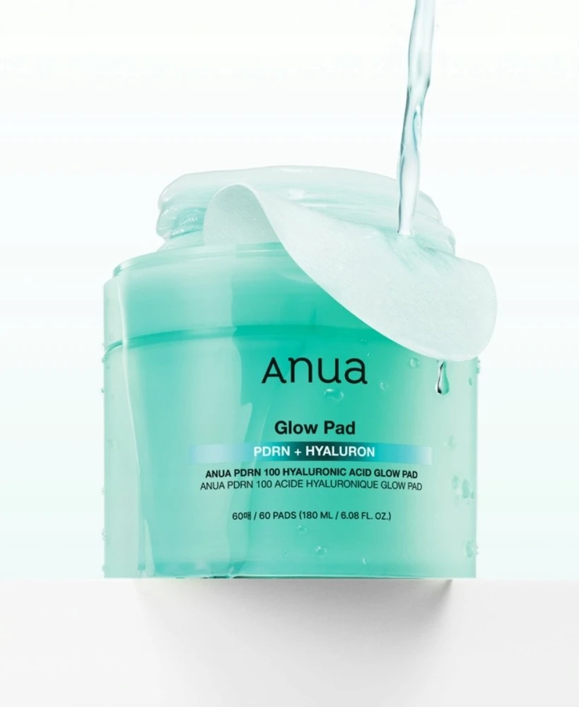 „Anua Glow Vegan Hydration“ – nulupamos pagalvėlės, skirtos naudoti ryte ir vakare. Toniko padeliai, 60 vnt.