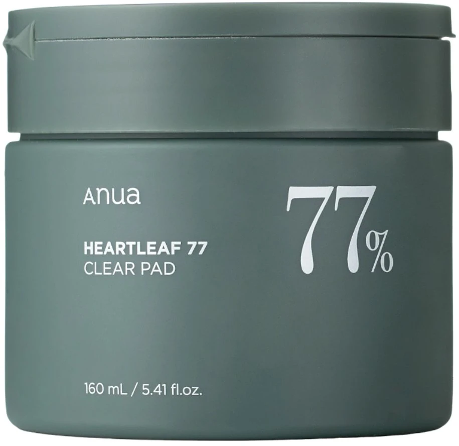 Anua Heartleaf 77 Clear Pad Švelniai valantys ir raminamieji tonerio padeliai, 70 vnt