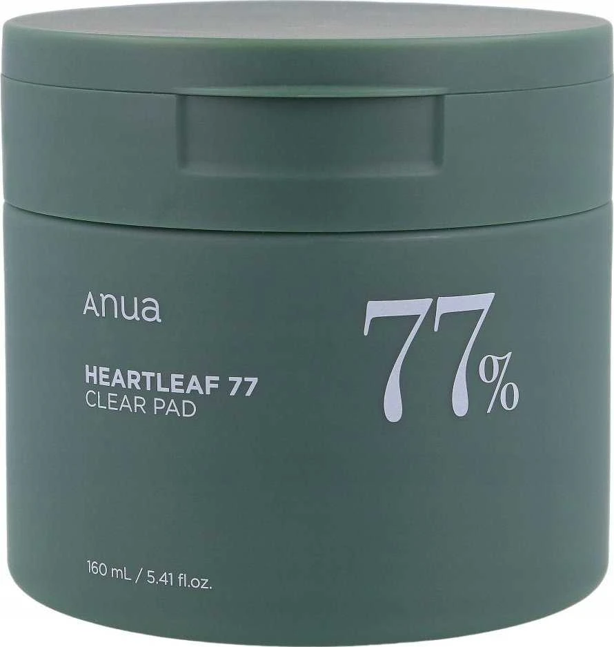 Anua Heartleaf 77 Clear Pad Švelniai valantys ir raminamieji tonerio padeliai, 70 vnt