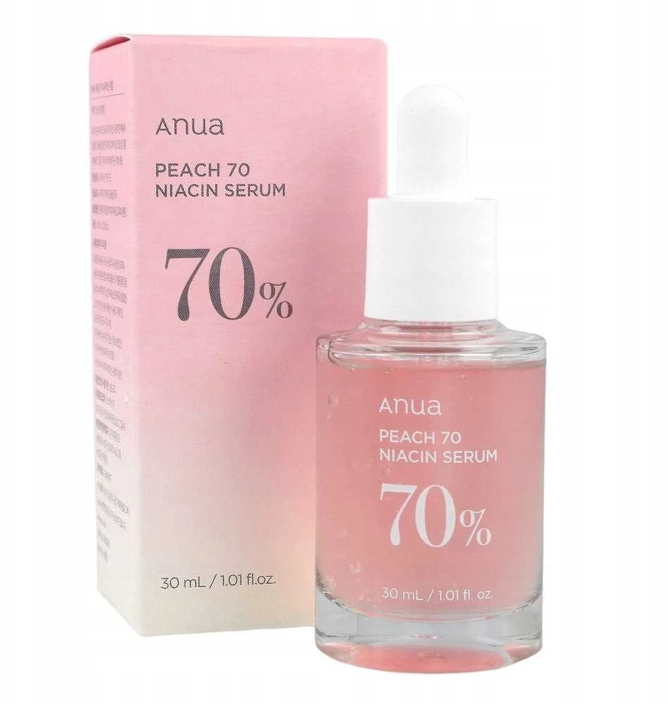 Anua Peach 70 Niacin Serum Šviesinantis veido serumas su persikų ekstraktu ir niacinamidu, 30 ml