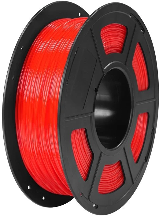 Anycubic TPU Filament (Transparent Raudona) 1kg