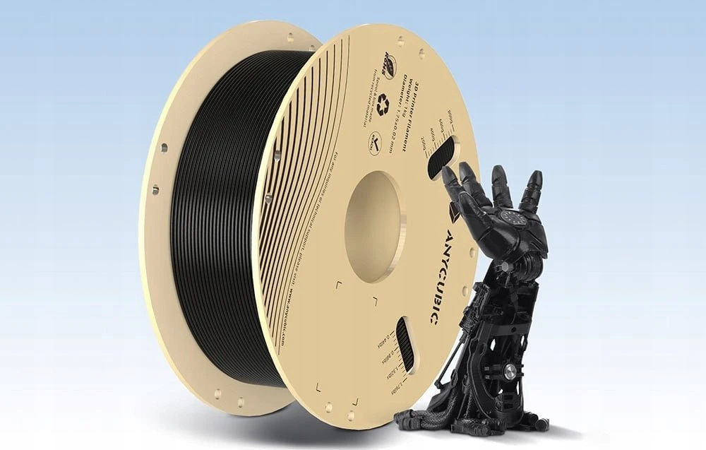 PLA Anycubic 1 KG Filament juodos spalvos