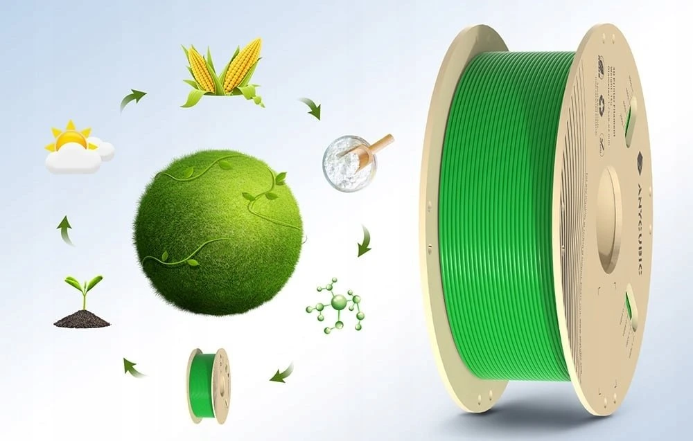 Filament PLA Anycubic 1 KG (Žalias)