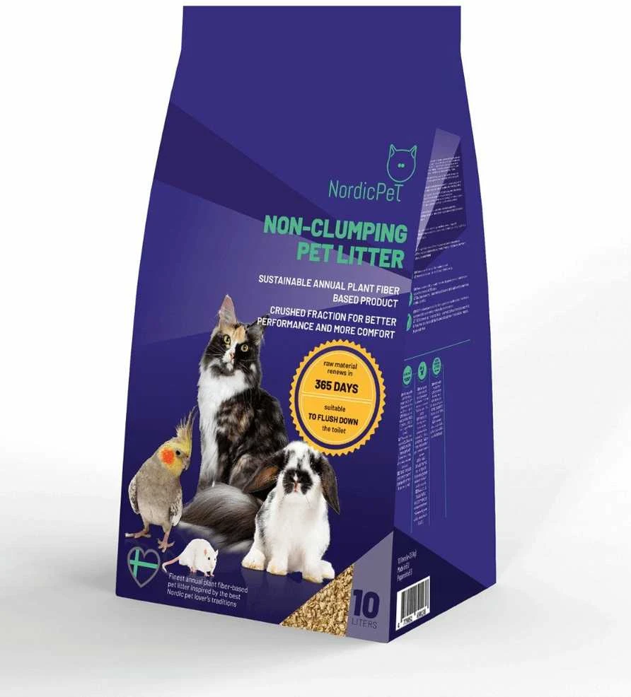 NORDIC PET PET sušokantis augalinis kraikas naminiams gyvūnams 5l