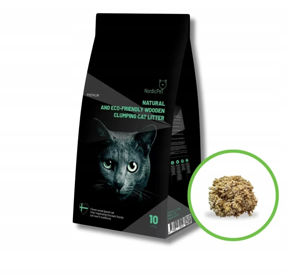 Nordicpet PET sušokantis medžio kraikas katėms 10l