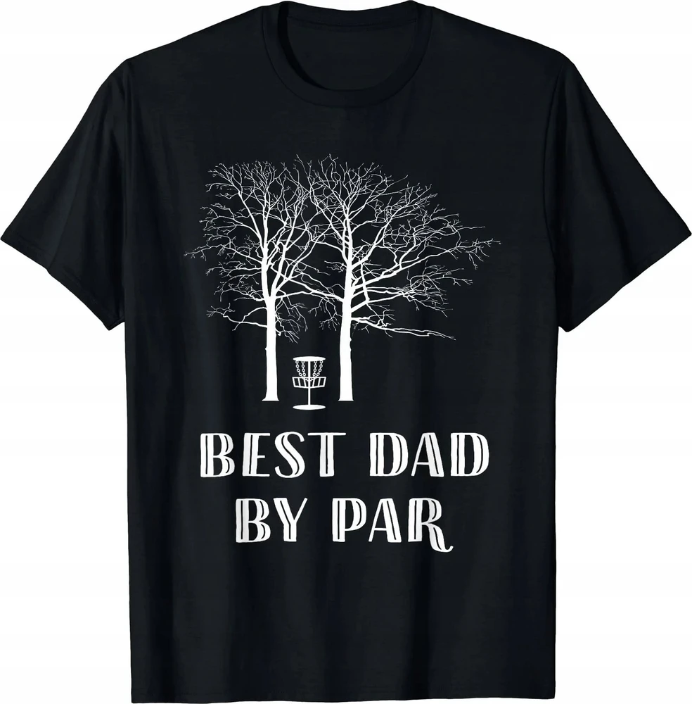 Juodi vyriški diskgolfo marškinėliai Best Dad By Par