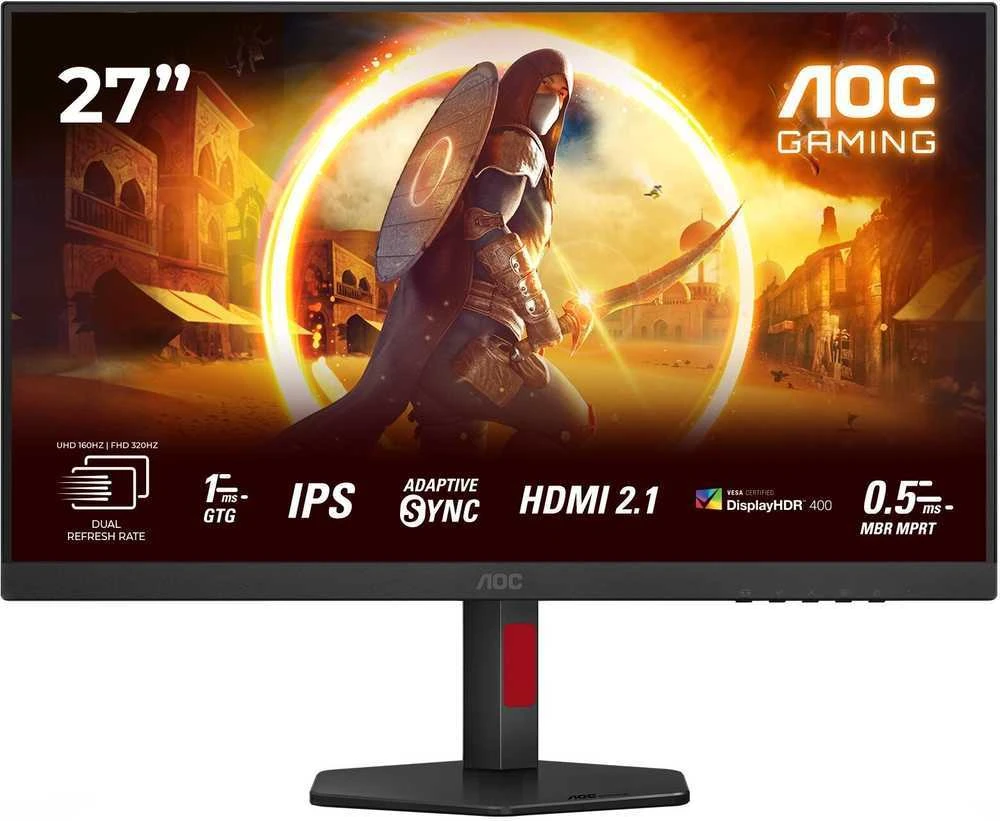 Žaidimų monitorius AOC U27G4R, 27" 4K UHD (3840x2160) Fast IPS Mini LED, 160Hz, 1ms, DisplayHDR 1000, PiP/PbP