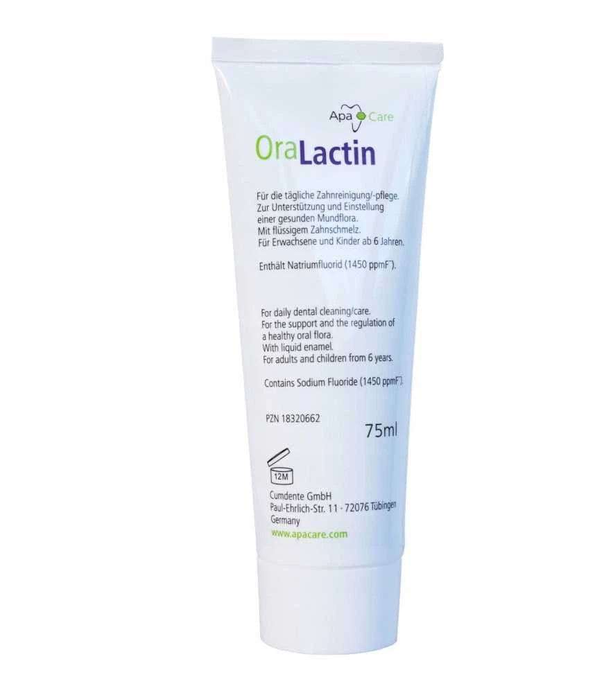 Cumdente Apacare OraLactin dantų pasta su pre- ir postbiotikais, 75 ml.