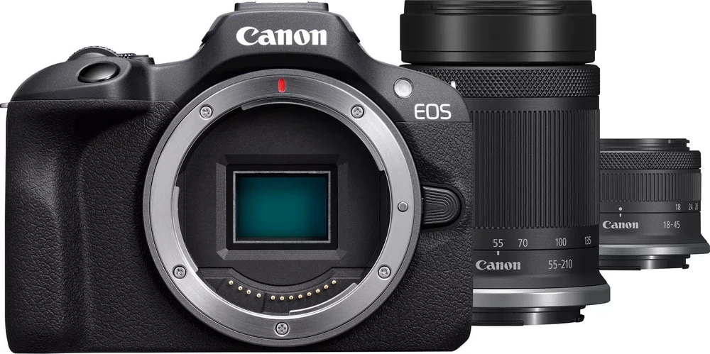 Canon EOS R100 + RF-S 18-45MM IS STM + RF-S 55-210MM F5-7.1 IS STM