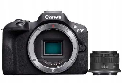 Canon EOS R100 + objektyvas RF-S 18-45mm + RF 75-300mm