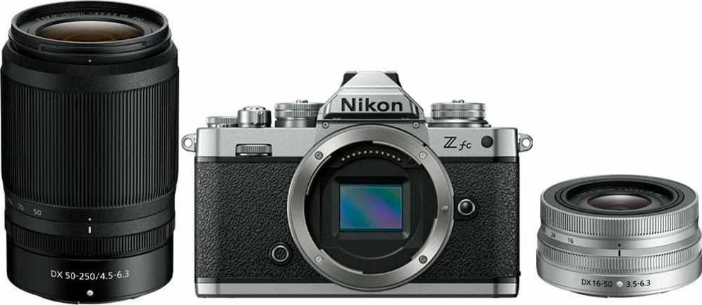 Nikon Z fc + NIKKOR Z DX 16-50mm f/3.5-6.3 VR + NIKKOR Z DX 50-250mm f/4.5-6.3 VR (Sidabrinis)