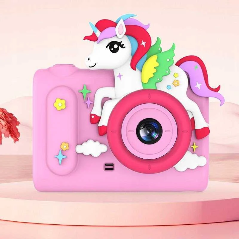 Xrec Aparat Skaitmeninis 40mp Kamera Hd Obiektyw Selfie Dla Dziecka Gry Mp3 / Xrec H05 / Rožinė Vienaragis