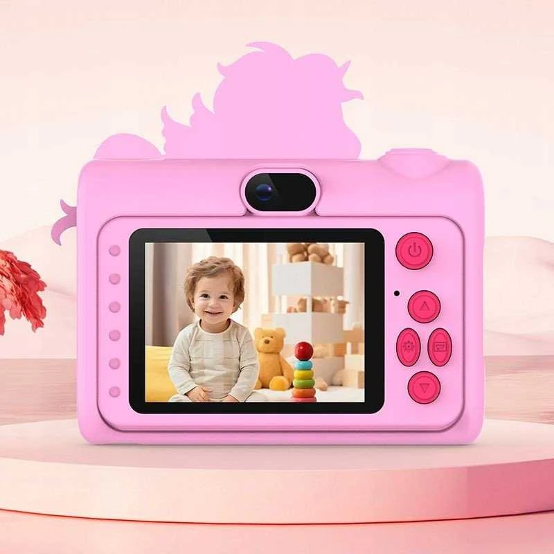 Xrec Aparat Skaitmeninis 40mp Kamera Hd Obiektyw Selfie Dla Dziecka Gry Mp3 / Xrec H05 / Rožinė Vienaragis