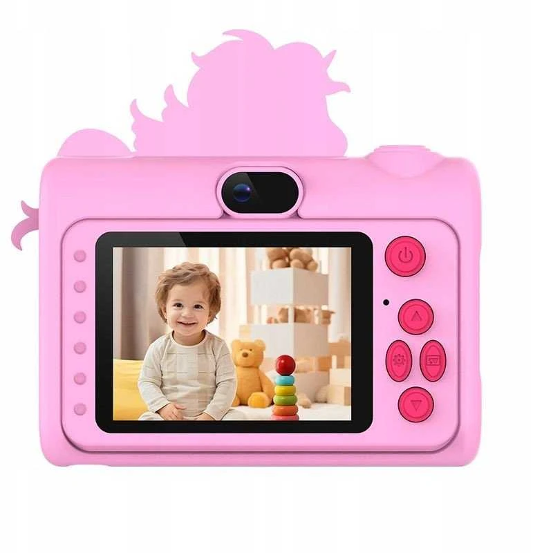 Xrec Aparat Skaitmeninis 40mp Kamera Hd Obiektyw Selfie Dla Dziecka Gry Mp3 / Xrec H05 / Rožinė Vienaragis