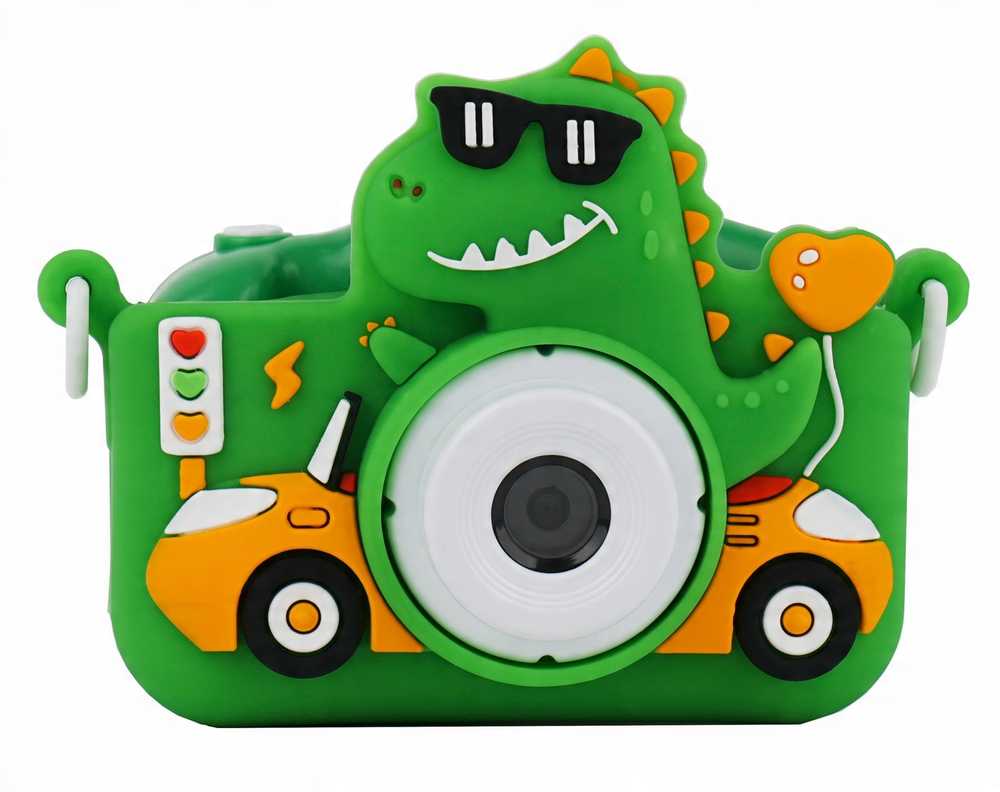 48 MP skaitmeninis fotoaparatas 1080p vaikams 5x MP3 žaidimai Xrec X2 / dinozaurų žalias
