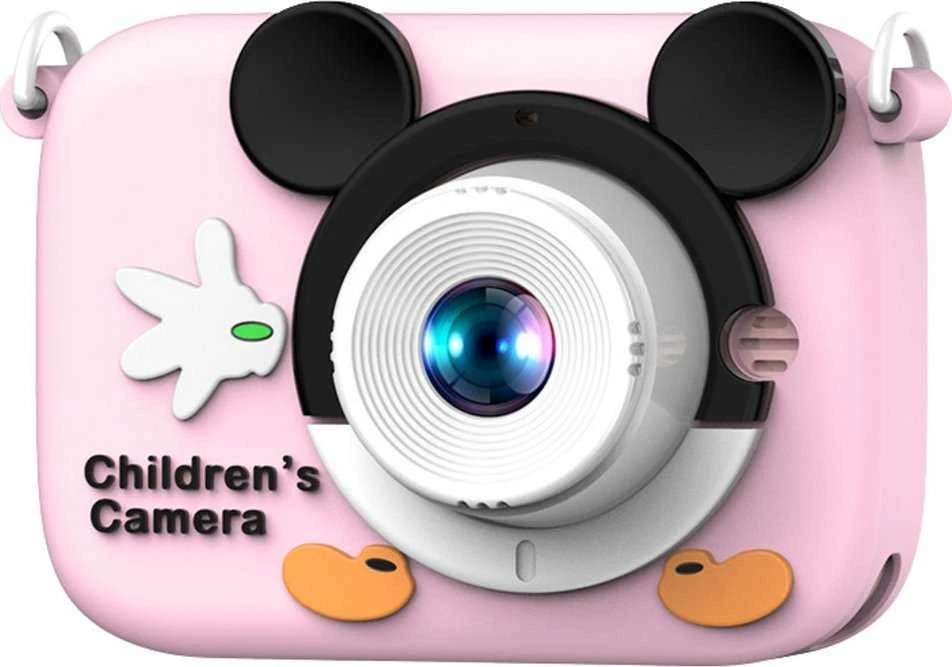 Lean Toys Vaikiškas skaitmeninis fotoaparatas „Rožinė Pelė“ 48 Mpx HD