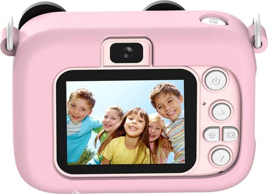 Lean Toys Vaikiškas skaitmeninis fotoaparatas „Rožinė Pelė“ 48 Mpx HD