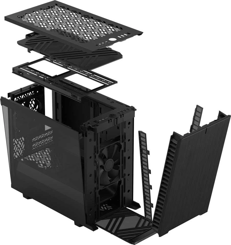„Fractal Design“ | „Define 7 Nano“ | Šoninis langas | Juodas TG Light Tint | Mini ITX, Mini-DTX | ATX