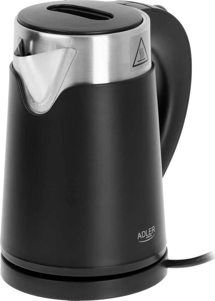 Adler | Virdulys | AD 1372 | Electric | 800 W | 0.6 L | Plastic/Nerūdijantis plienas | 360° rotational base | Juodas