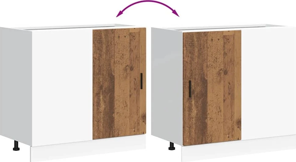 kriauklės pagrindo spintelė “Lyon" Old Wood Engineered Wood