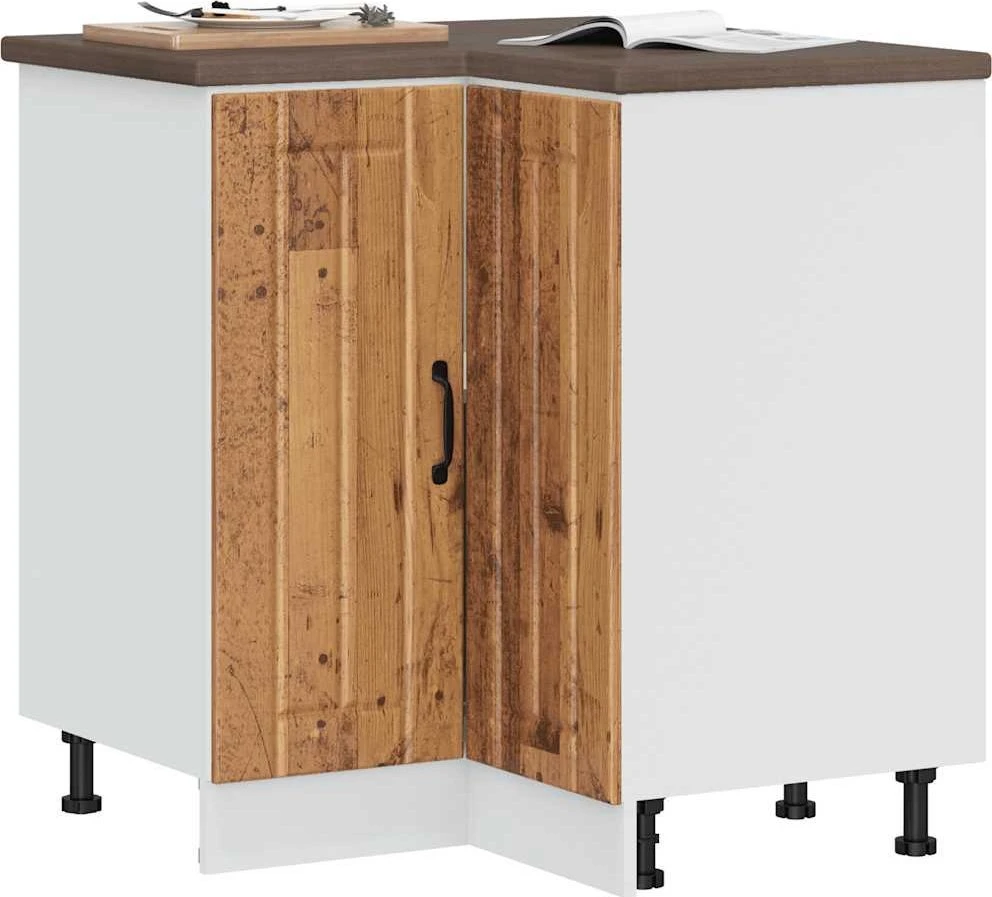 virtuvės kampinė spintelė "Lucca" Old Wood Engineered Wood