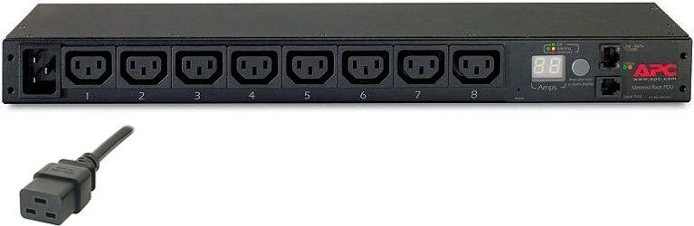 APC RACK PDU, DAŽOMAS, 1U, 16A, 208/230V, (8) C13