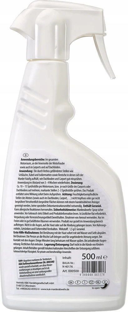 K K Handelsgesellschaft APC K & K kiaunių repelentas purškiklis 500 ml