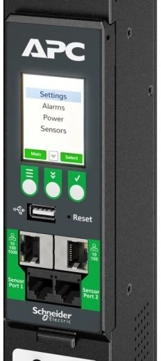 APC NetShelter Rack PDU Advanced, perjungiamas, 34,6 kW, 3 fazių, 415 V, 60 A, 560P6, 42 lizdai
