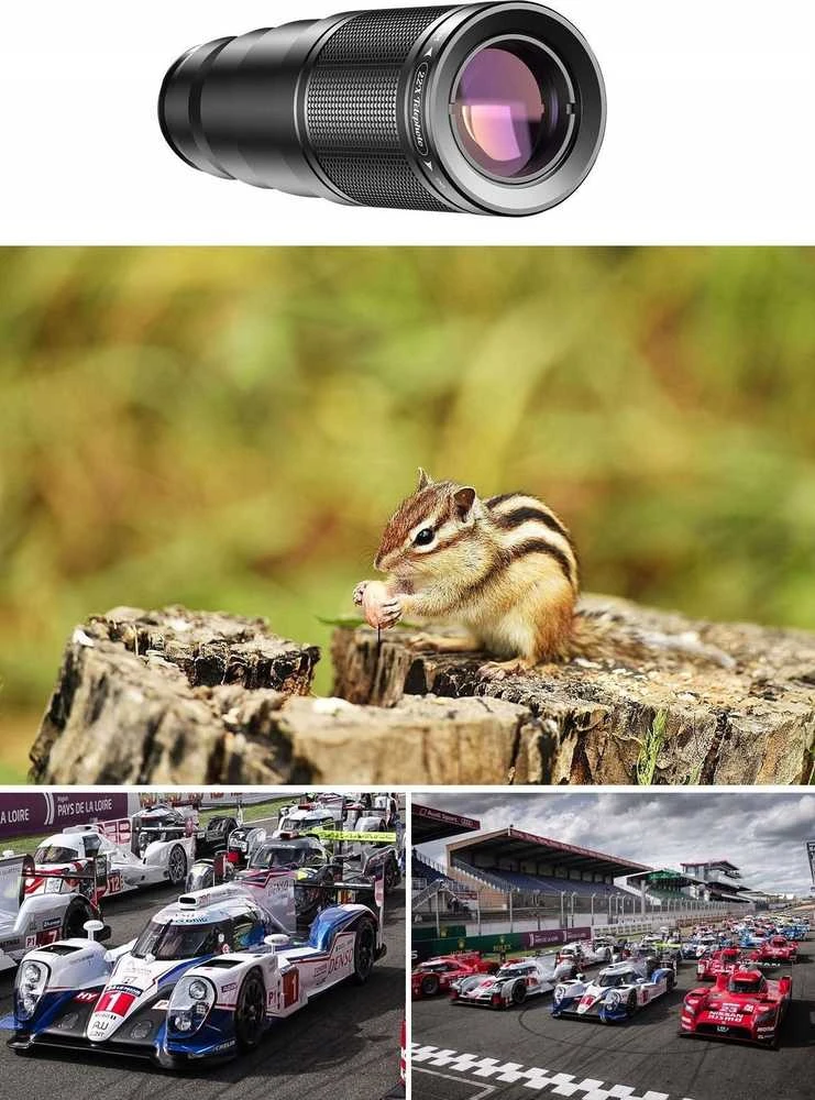 Rinkinys 12w1 Objektyvas 22x Tele / Žuvies akis / Makro 15x / Platus 0.63x / CPL filtras Mobiliesiems telefonams Apexel / Apl-22xdg9