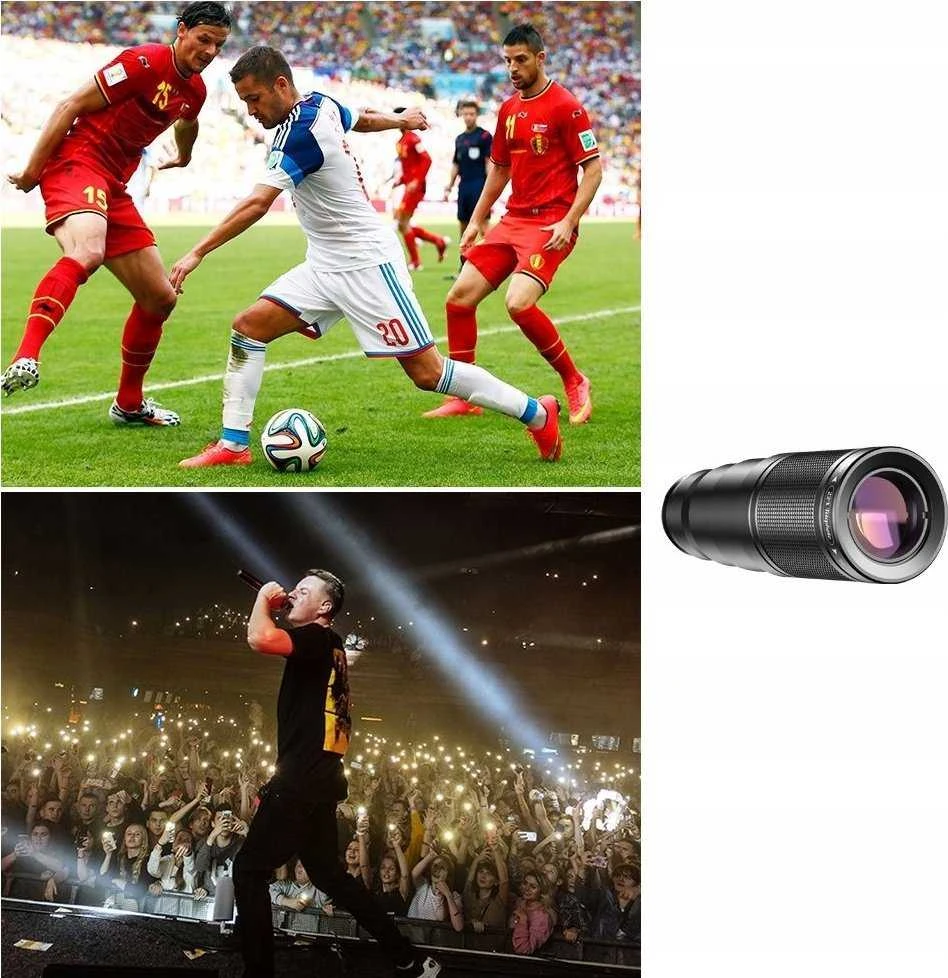 Rinkinys 12w1 Objektyvas 22x Tele / Žuvies akis / Makro 15x / Platus 0.63x / CPL filtras Mobiliesiems telefonams Apexel / Apl-22xdg9
