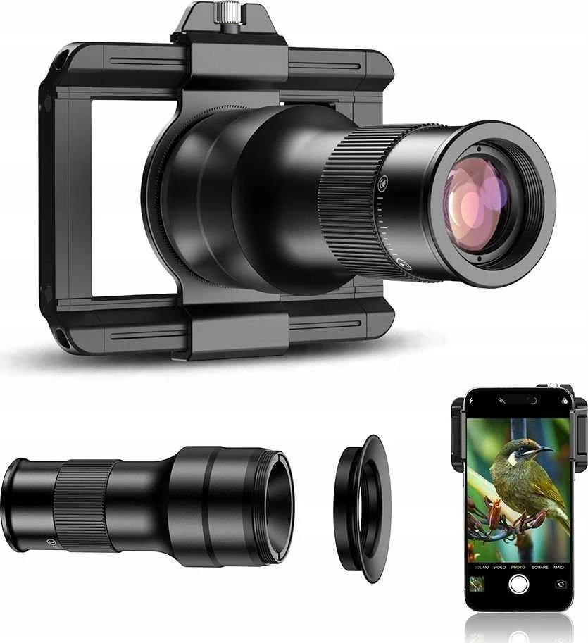 Apexel Objektyvų rinkinys APEXEL 2in1 TELE objektyvas 6x + Makro 150mm telefonams / APL-TM6