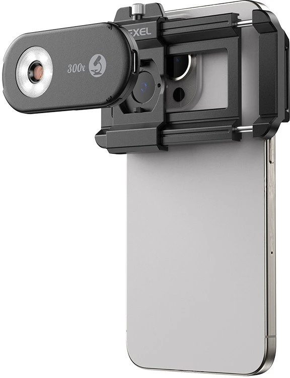 Apexel 300x LED mikroskopo lęšis + CPL filtras telefonui ALP-MS300