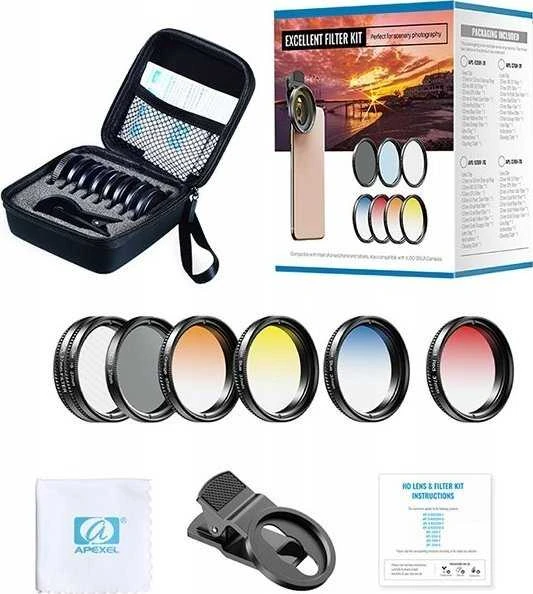 Apexel Filtras rinkinys 7in1 Apexel Filtras telefonui / Apl- 37UV-7g